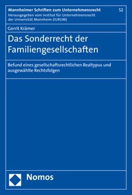 Abbildung von Krämer | Das Sonderrecht der Familiengesellschaften | 1. Auflage | 2019 | 52 | beck-shop.de