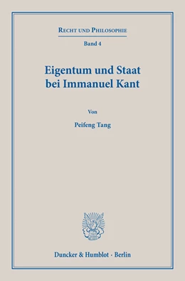 Abbildung von Tang | Eigentum und Staat bei Immanuel Kant | 1. Auflage | 2019 | 4 | beck-shop.de