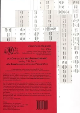 Abbildung von Dürckheim | HABERSACK Ergänzungsband - Dürckheim-Register (Nr. 2160) | 11. Auflage | 2018 | beck-shop.de