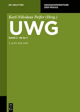 Abbildung von Peifer (Hrsg.) | UWG, Band 2: §§ 3a-7 | 3. Auflage | 2020 | beck-shop.de