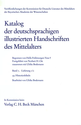 Abbildung von Katalog der deutschsprachigen illustrierten Handschriften des Mittelalters Band 7, Lfg. 1/2: 59 | 1. Auflage | 2009 | beck-shop.de