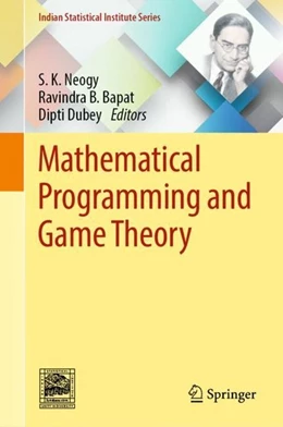 Abbildung von Neogy / Bapat | Mathematical Programming and Game Theory | 1. Auflage | 2018 | beck-shop.de