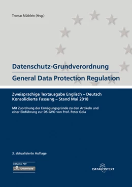Abbildung von Müthlein | Datenschutz-Grundverordnung General Data Protection Regulation | 3. Auflage | 2019 | beck-shop.de