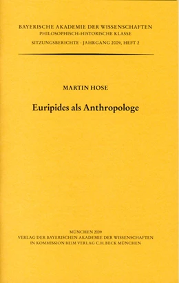 Abbildung von Hose, Martin | Euripides als Anthropologe | 1. Auflage | 2009 | Heft 2009/2 | beck-shop.de