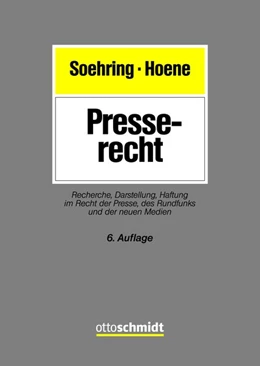 Abbildung von Soehring / Hoene | Presserecht | 6. Auflage | 2019 | beck-shop.de