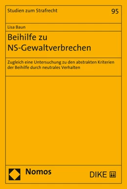 Abbildung von Baun | Beihilfe zu NS-Gewaltverbrechen | 1. Auflage | 2019 | 95 | beck-shop.de