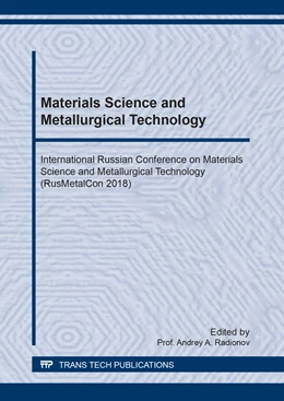 Abbildung von Radionov | Materials Science and Metallurgical Technology | 1. Auflage | 2019 | Volume 946 | beck-shop.de