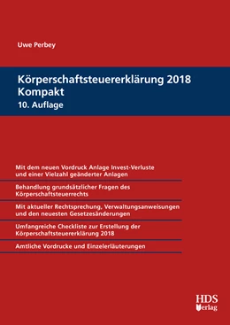 Abbildung von Perbey | Körperschaftsteuererklärung 2018 Kompakt | 10. Auflage | 2019 | beck-shop.de