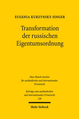 Abbildung von Kurzynsky-Singer | Transformation der russischen Eigentumsordnung | 1. Auflage | 2019 | 126 | beck-shop.de