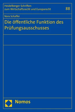 Abbildung von Schaffer | Die öffentliche Funktion des Prüfungsausschusses | 1. Auflage | 2019 | 88 | beck-shop.de