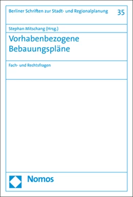 Abbildung von Mitschang (Hrsg.) | Vorhabenbezogene Bebauungspläne | 1. Auflage | 2019 | beck-shop.de