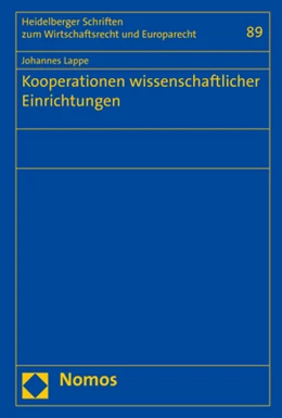 Abbildung von Lappe | Kooperationen wissenschaftlicher Einrichtungen | 1. Auflage | 2019 | 89 | beck-shop.de