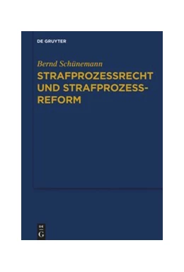 Abbildung von Schünemann | Strafprozessrecht und Strafprozessreform | 1. Auflage | 2020 | beck-shop.de