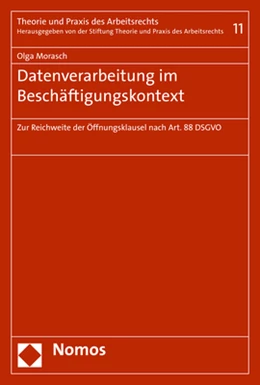 Abbildung von Morasch | Datenverarbeitung im Beschäftigungskontext | 1. Auflage | 2019 | beck-shop.de