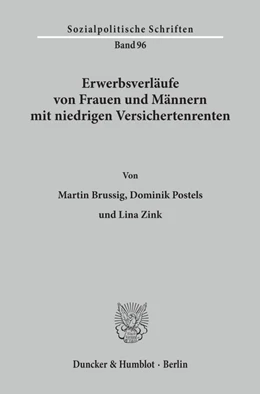 Abbildung von Zink / Postels | Erwerbsverläufe von Frauen und Männern mit niedrigen Versichertenrenten | 1. Auflage | 2019 | 96 | beck-shop.de