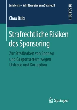 Abbildung von Ifsits | Strafrechtliche Risiken des Sponsoring | 1. Auflage | 2019 | beck-shop.de