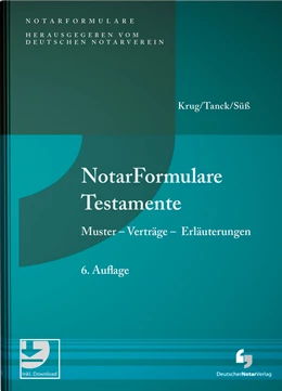 Abbildung von Krug / Tanck | NotarFormulare Testamente | 6. Auflage | 2020 | beck-shop.de