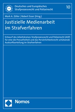 Abbildung von Zöller / Esser | Justizielle Medienarbeit im Strafverfahren | 1. Auflage | 2019 | beck-shop.de