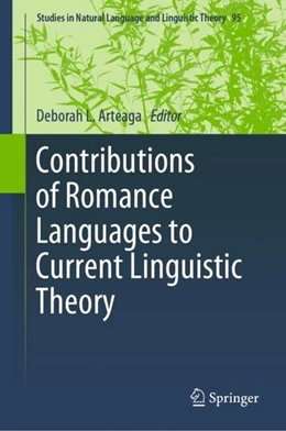 Abbildung von Arteaga | Contributions of Romance Languages to Current Linguistic Theory | 1. Auflage | 2019 | beck-shop.de