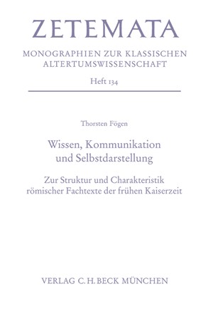 Cover: Thorsten Fögen, Wissen, Kommunikation und Selbstdarstellung