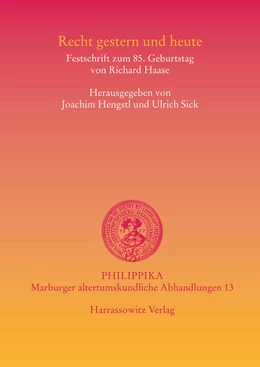 Abbildung von Hengstl / Sick | Recht gestern und heute | 1. Auflage | 2007 | 13 | beck-shop.de