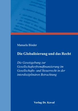 Abbildung von Binder | Die Globalisierung und das Recht | 1. Auflage | 2019 | 206 | beck-shop.de
