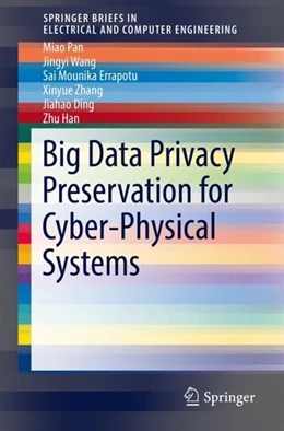 Abbildung von Pan / Wang | Big Data Privacy Preservation for Cyber-Physical Systems | 1. Auflage | 2019 | beck-shop.de