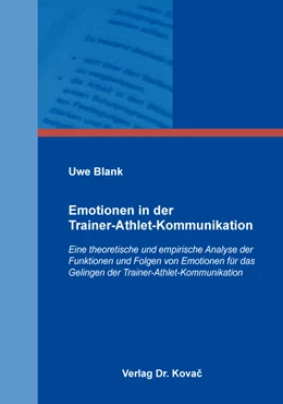 Abbildung von Blank | Emotionen in der Trainer-Athlet-Kommunikation | 1. Auflage | 2019 | 151 | beck-shop.de