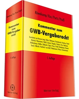 Abbildung von Röwekamp / Kus | Kommentar zum GWB-Vergaberecht | 5. Auflage | 2020 | beck-shop.de