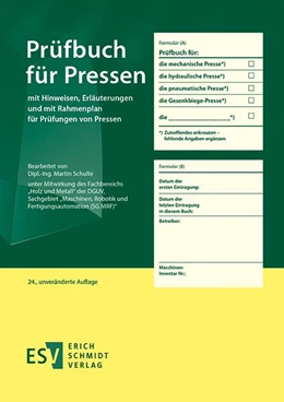 Abbildung von Schulte | Prüfbuch für Pressen | 24. Auflage | 2019 | beck-shop.de