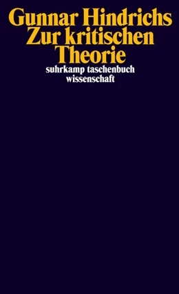 Abbildung von Hindrichs | Zur kritischen Theorie | 1. Auflage | 2020 | beck-shop.de