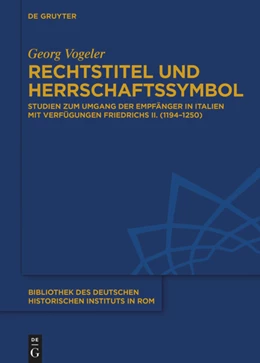 Abbildung von Vogeler | Rechtstitel und Herrschaftssymbol | 1. Auflage | 2019 | 138 | beck-shop.de