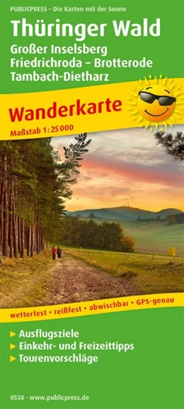 Abbildung von Thüringer Wald, Großer Inselsberg - Friedrichroda - Brotterode - Tambach-Dietharz 1:25 000 | 3. Auflage | 2019 | beck-shop.de