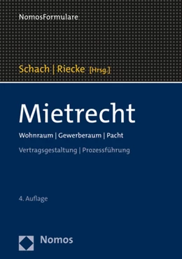 Abbildung von Schach / Riecke (Hrsg.) | Mietrecht | 4. Auflage | 2019 | beck-shop.de