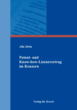 Abbildung von Jörin | Patent- und Know-how-Lizenzvertrag im Konzern | 1. Auflage | 2019 | 153 | beck-shop.de