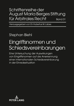 Abbildung von Biehl | Eingriffsnormen und Schiedsvereinbarungen | 1. Auflage | 2019 | 31 | beck-shop.de