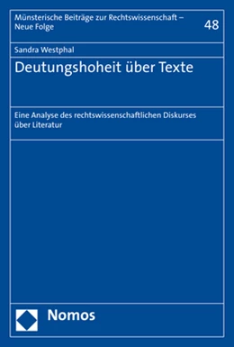 Abbildung von Westphal | Deutungshoheit über Texte | 1. Auflage | 2019 | 48 | beck-shop.de