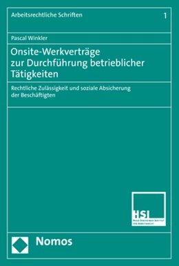Abbildung von Winkler | Onsite-Werkverträge zur Durchführung betrieblicher Tätigkeiten | 1. Auflage | 2019 | 1 | beck-shop.de