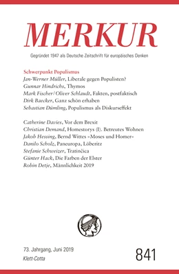 Abbildung von Demand | MERKUR Gegründet 1947 als Deutsche Zeitschrift für europäisches Denken - 2019-06 | 1. Auflage | 2019 | beck-shop.de