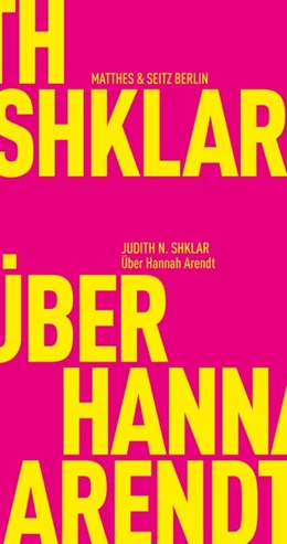Abbildung von Shklar / Bajohr | Über Hannah Arendt | 1. Auflage | 2020 | beck-shop.de