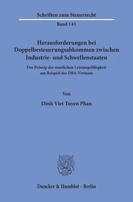 Abbildung von Phan | Herausforderungen bei Doppelbesteuerungsabkommen zwischen Industrie- und Schwellenstaaten. | 1. Auflage | 2019 | beck-shop.de