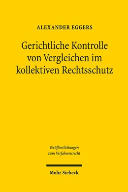 Abbildung von Eggers | Gerichtliche Kontrolle von Vergleichen im kollektiven Rechtsschutz | 1. Auflage | 2020 | 164 | beck-shop.de