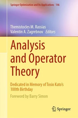 Abbildung von Rassias / Zagrebnov | Analysis and Operator Theory | 1. Auflage | 2019 | beck-shop.de