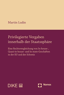 Abbildung von Ludin | Privilegierte Vergaben innerhalb der Staatssphäre | 1. Auflage | 2019 | beck-shop.de