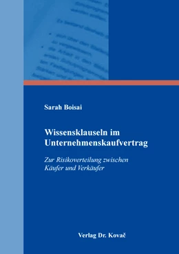 Abbildung von Boisai | Wissensklauseln im Unternehmenskaufvertrag | 1. Auflage | 2019 | 26 | beck-shop.de