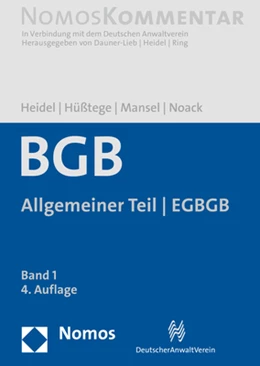 Abbildung von Heidel / Hüßtege | Bürgerliches Gesetzbuch: BGB, Band 1: Allgemeiner Teil - EGBGB | 4. Auflage | 2021 | beck-shop.de