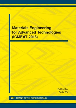 Abbildung von Wu | Materials Engineering for Advanced Technologies (ICMEAT 2013) | 1. Auflage | 2014 | Volume 510 | beck-shop.de