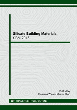 Abbildung von Wu / Chen | Silicate Building Materials | 1. Auflage | 2014 | Volume 599 | beck-shop.de