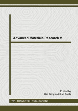 Abbildung von Gong / Gupta | Advanced Materials Research V | 1. Auflage | 2015 | Volume 1105 | beck-shop.de