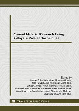 Abbildung von Abdullah / Hussin | Current Material Research Using X-Rays & Related Techniques | 1. Auflage | 2015 | Volume 1087 | beck-shop.de